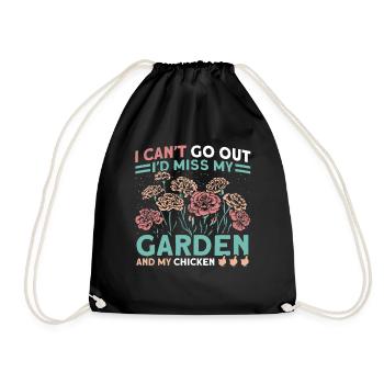 Jardinier Jardinier Éleveur de poulet Mangeoire à poulet - Sac de sport léger - noir - Devant