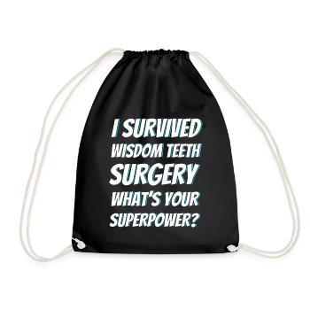 Wisdom Teeth Wisdom Tooth Patient Dentist - Drawstring Bag - black - Front