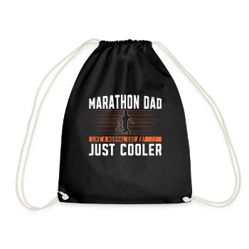 Courir papa comme un papa normal coureur marathon - Sac de sport léger - noir - Devant