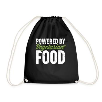 Propulsé par le régime végétarien régime végétalien - Sac de sport léger - noir - Devant
