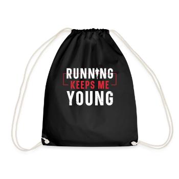 La course à pied me permet de suivre le sentier du marathon du jeune coureur - Sac de sport léger - noir - Devant