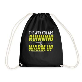La façon dont vous courez, vous échauffez les coureurs - Sac de sport léger - noir - Devant