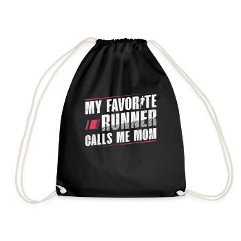 Ma coureuse préférée m’appelle Mom Runner Marathon - Sac de sport léger - noir - Devant
