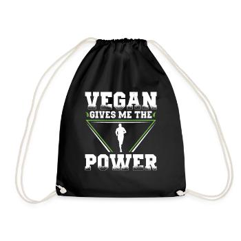 Vegan me donne le pouvoir Vegan Végétarien - Sac de sport léger - noir - Devant