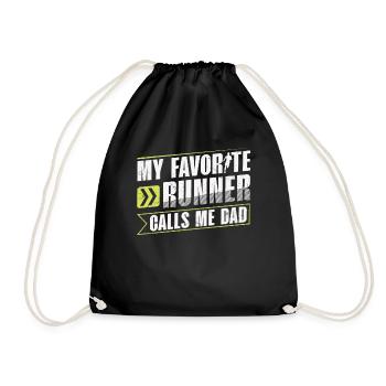 Mon coureur préféré m’appelle Papa Runner - Sac de sport léger - noir - Devant