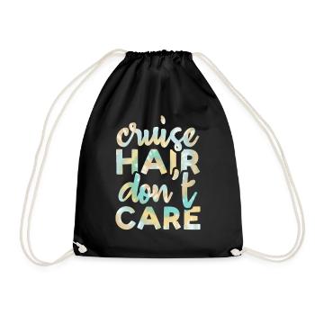 Cruise Hair Don't Care Tie Dye Print For Family - Drawstring Bag - black - Front