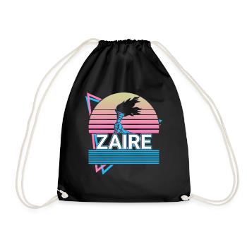 Zaire Kongo Kongolese Retro Geschenk - Turnbeutel - Schwarz - Vorne