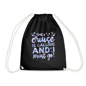 La croisière fait escale et je vais aller Tie Dye Print - Sac de sport léger - noir - Devant