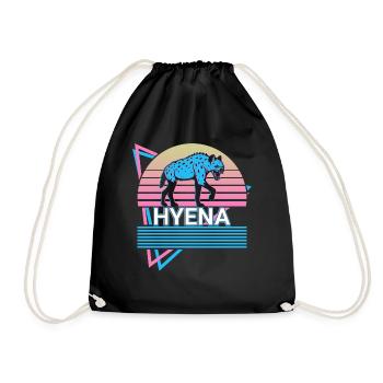 Hyena Retro Cadeau - Sac de sport léger - noir - Devant