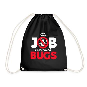 QA Engineer QA Tester Software Tester - Drawstring Bag - black - Front