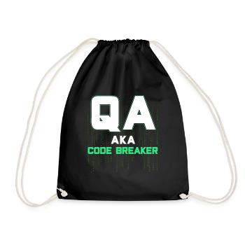 QA Engineer QA Tester Software Tester - Drawstring Bag - black - Front