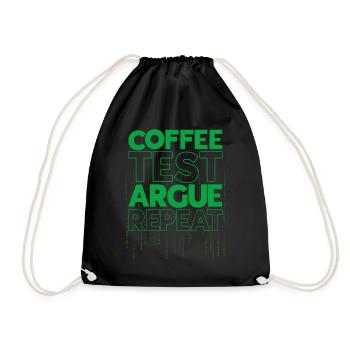 QA Engineer QA Tester Software Tester - Drawstring Bag - black - Front