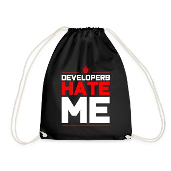 QA Engineer QA Tester Software Tester - Drawstring Bag - black - Front