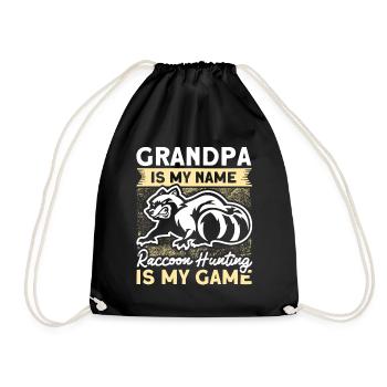 Grand-père raton laveur Chasse au raton laveur Chasse Vacances - Sac de sport léger - noir - Devant