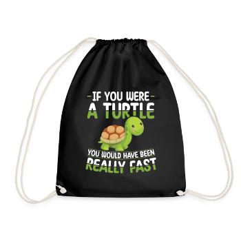 Si vous étiez une tortue, vous seriez une - Sac de sport léger - noir - Devant
