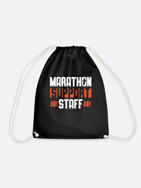 Support staff for marathon runners - Drawstring Bag - black