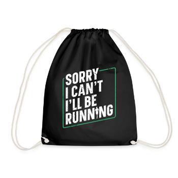 Désolé, je ne peux pas, je vais - Sac de sport léger - noir - Devant