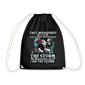 They Whisper That You Can't Stand The Storm - Drawstring Bag - black - Front