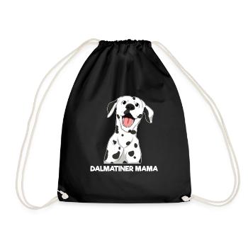 Dalmatiner Mama Frauchen Hundebesitzerin - Turnbeutel - Schwarz - Vorne