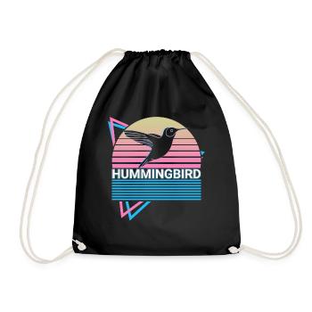 Cadeau rétro Colibri - Sac de sport léger - noir - Devant