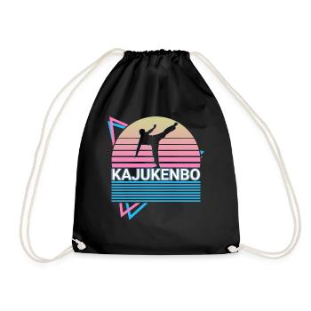 Kajukenbo Hawaiian Martial Arts Retro Gift - Drawstring Bag - black - Front