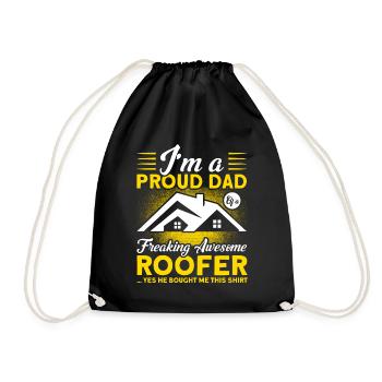 Fier Papa Père Couvreur Père Famille - Sac de sport léger - noir - Devant