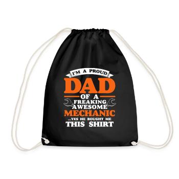 Fier Papa Père Mécanicien Père Famille - Sac de sport léger - noir - Devant