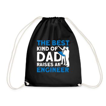 Beste Art Vater Ingenieur Vater Familie - Turnbeutel - Schwarz - Vorne