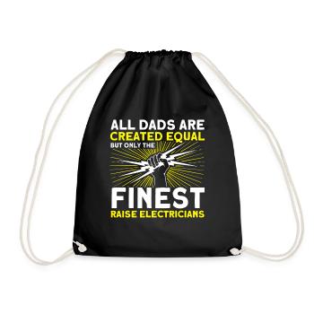 Meilleurs Pères Père Électricien Père Famille - Sac de sport léger - noir - Devant