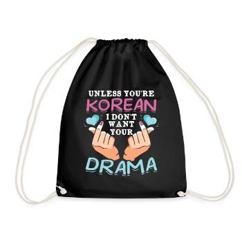 Unless you are Korean, then I want - Drawstring Bag - black - Front
