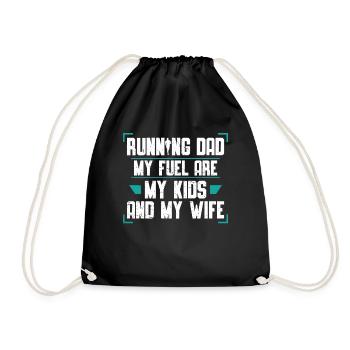 Mon carburant, ce sont mes enfants - Sac de sport léger - noir - Devant