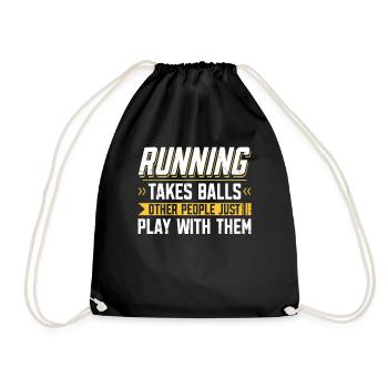 Pour courir, vous avez besoin de balles, d’autres jouent - Sac de sport léger - noir - Devant