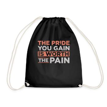 La fierté que vous gagnez en vaut la peine - Sac de sport léger - noir - Devant