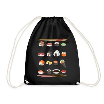 Sushi Other Kind Sushi Lovers Japan - Drawstring Bag - black - Front