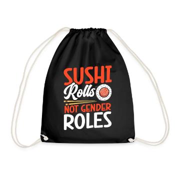 Rouleaux de sushi sans rôles de genre - Sac de sport léger - noir - Devant