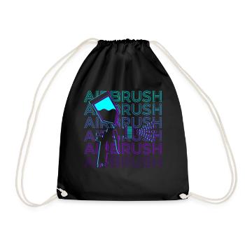Airbrush Spray Paint Retro Cadeau - Sac de sport léger - noir - Devant