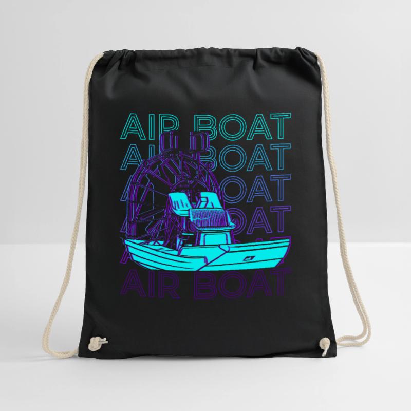 Luftboot Luftbootfahren Fanboot Retro Geschenk Turnbeutel