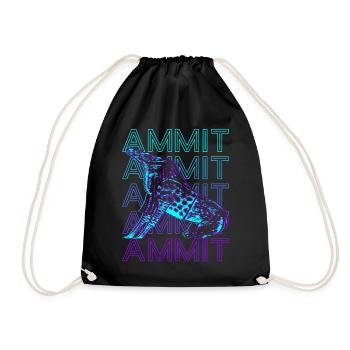 Ammit Egyptian Goddess Ammut Ancient Gift - Drawstring Bag - black - Front