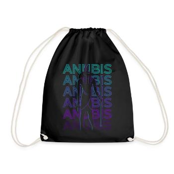 Anubis Dieu égyptien Egypte ancienne Retro Gesche - Sac de sport léger - noir - Devant