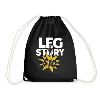 Handicap amputé amputation prothèse de jambe - Sac de sport léger - noir - Devant