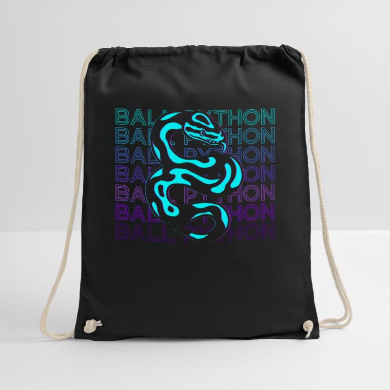 Kugelpython Schlange Retro Geschenk Turnbeutel