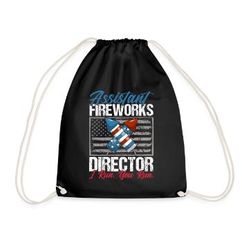 Drôle de feu d’artifice pyrotechnicien disant - Sac de sport léger - noir - Devant