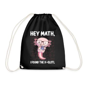 Drôle Math Axolotl Math Cadeau - Sac de sport léger - noir - Devant