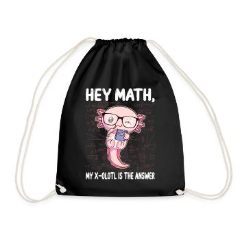 Drôle Math Axolotl Math Cadeau - Sac de sport léger - noir - Devant
