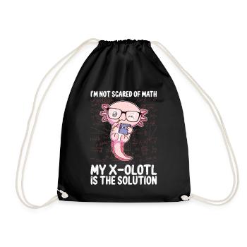 Lustige Mathematik Kawaii Axolotl Mathematik Gesch - Turnbeutel - Schwarz - Vorne
