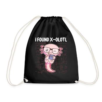 Lustige Mathematik Kawaii Axolotl Mathematik Gesch - Turnbeutel - Schwarz - Vorne