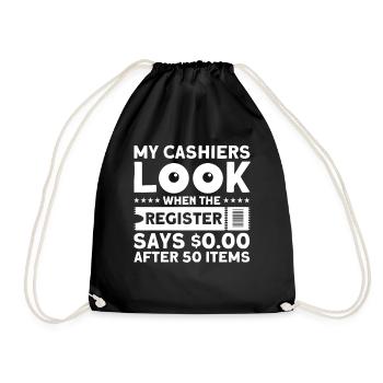 Coupon Shopper Discount Couponer Discount Sale - Drawstring Bag - black - Front