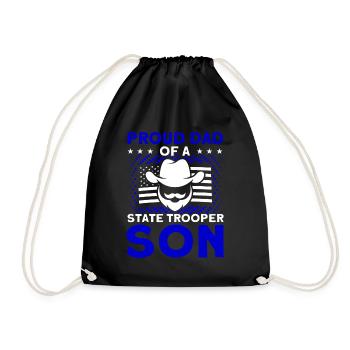 Fier papa Policier Du Service de Police Policier - Sac de sport léger - noir - Devant