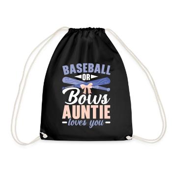 Baseball ou bows Tante aime toi Bébé Révéler - Sac de sport léger - noir - Devant