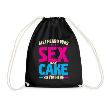 Alles was ich hörte war Sex und Pflege also bin ic - Turnbeutel - Schwarz - Vorne